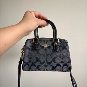 Coach Mini Rowan Satchel - Signature Denim Chambray